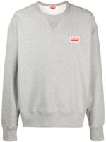 Kenzo sweat en coton à patch logo - Gris