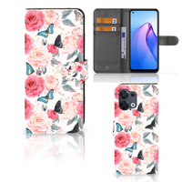 OPPO Reno8 Hoesje Butterfly Roses