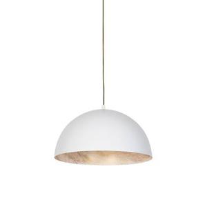 QAZQA Industriële hanglamp wit met goud 35 cm - Magna Eco