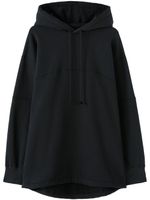 Jil Sander logo-embroidered cotton hoodie - Noir