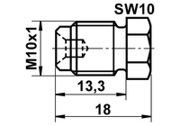 Afsluitschroef, hoofdremcilinder ATE, u.a. für Peugeot, Volvo, VW, Ford, Seat