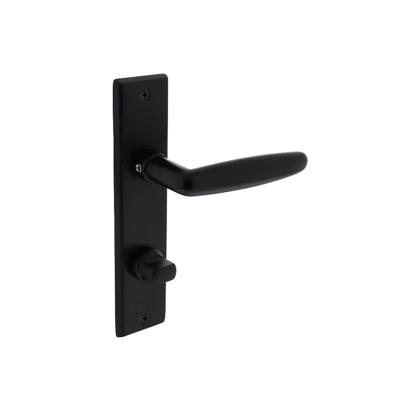 Intersteel Deurkruk Sophie op schild met toilet-/badkamersluiting 63/8 mm - mat zwart Intersteel Deurkruk Sophie op schild met toilet-/badkamersluiting 63/8 mm - mat zwart
