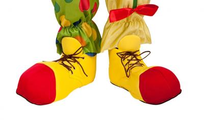 clownschoenen polyester geel/rood one-size clownschoenen polyester geel/rood one-size
