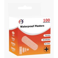 100x Pleisters diverse soorten/maten waterproof - thumbnail