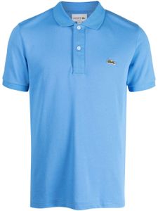 Lacoste logo-patch cotton polo shirt - Bleu