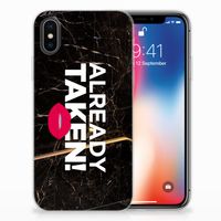 Apple iPhone X | Xs Siliconen hoesje met naam Already Taken Black