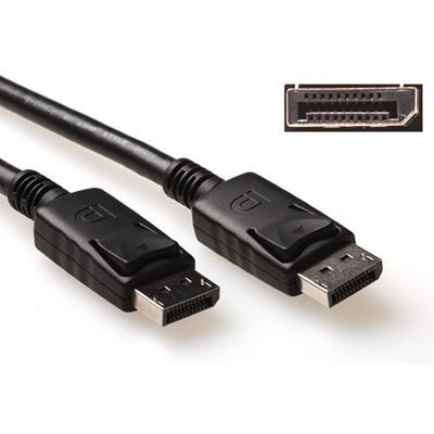 ACT AK3977 4K DisplayPort kabel | Male/Male | Power Pin 20 aangesloten | Zwart | 50 cm