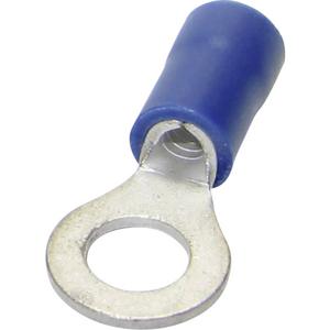 TRU COMPONENTS 1583068 Ringkabelschoen Dwarsdoorsnede (max.): 2.50 mm² Gat diameter: 6.50 mm Deels geïsoleerd Blauw 1 stuk(s)