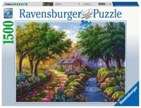 Ravensburger Puzzel Cottage bij de Rivier, 1500st.