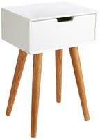 AC Design Furniture Nachtkastje Mariela, B: 40 x D: 30 x H: 61,5 cm, MDF, wit