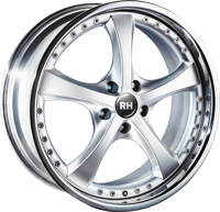 RH ALURAD RAU VESUV Zilver met RVS rand