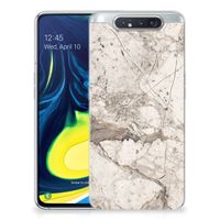 Samsung Galaxy A80 TPU Siliconen Hoesje Marmer Beige - thumbnail