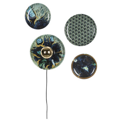 Bold Monkey Wandlamp Set van 4 No Food Here Hexagon Bold Monkey Wandlamp Set van 4 No Food Here Hexagon