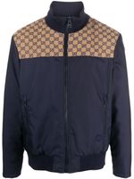 Gucci veste zippée en toile GG - Bleu - thumbnail