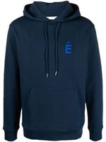 Etudes hoodie en coton biologique à patch logo - Bleu