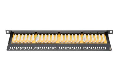 Digitus DN-91624U-SL-SH 24 poorten Netwerkpatchpaneel 483 mm (19) CAT 6 0.5 HE Ingericht