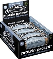 Eat Natural reep protein packed, pindanoten - chocolade, 45 g, pak van 12 stuks - thumbnail