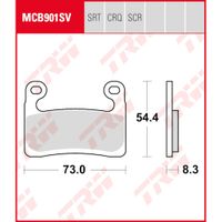 TRW Remblokken, en remschoenen voor de moto, MCB901CRQ Hyper carbon - thumbnail