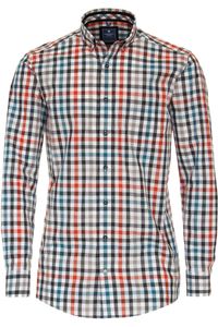 Redmond Casual Regular Fit Overhemd zwart, Ruit