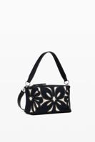 Tas S bloemen - BLACK - U