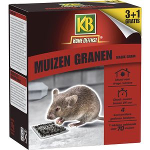 KB Muizen granen zwart magik grain 4 stuks