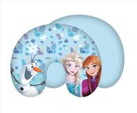 Disney Frozen reiskussen, nekkussen, Anna, Elsa en Olaf, met sneeuwvlokken, magie, 28 x 33 cm, 100% polyester