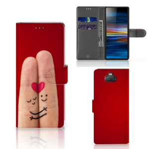 Sony Xperia 10 Wallet Case met Pasjes Liefde - Origineel Romantisch Cadeau