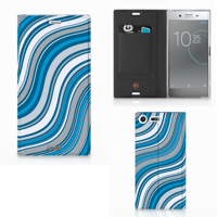 Sony Xperia XZ Premium Hoesje met Magneet Waves Blue