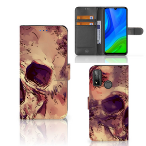 Telefoonhoesje met Naam Huawei P Smart 2020 Skullhead