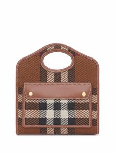 Burberry mini sac Pocket à carreaux - Marron