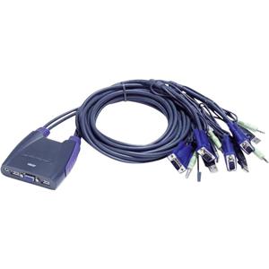 ATEN 4-poorts USB VGA-/audiokabel KVM-switch (0,9 m, 1,2 m)