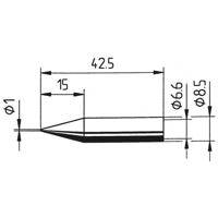 Ersa 842 BD Soldeerpunt Potloodvorm Grootte soldeerpunt 1 mm Inhoud: 1 stuk(s)