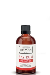 Alexander Simpson Est. 1919 pre shave olie Bay Rum 50ml