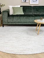 MOMO Rugs - Vaasa White Natural Rond - 200 rond Vloerkleed