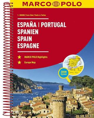 Spanje - Portugal Wegenatlas Marco Polo - Paperback (9783829736893)