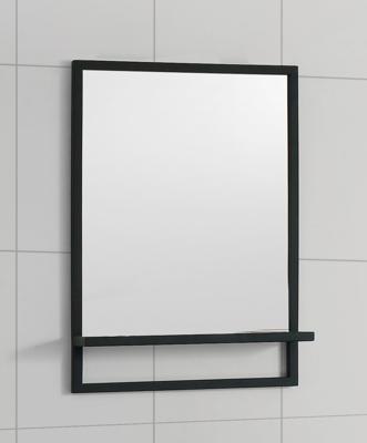 B-Stone Metal zwarte spiegel met planchet 55x70cm B-Stone Metal zwarte spiegel met planchet 55x70cm