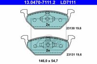 Remmenset, remschijf ATE, Remschijftype: Geventileerd: , Inbouwplaats: Vooras, u.a. für Seat, Audi, Skoda, VW