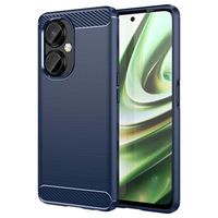 OnePlus Nord CE 3 Lite/N30 Geborsteld TPU Hoesje - Koolstofvezel - Blauw - thumbnail