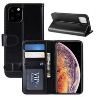 iPhone 11 Pro Max Wallet Hoesje met Magnetische Sluiting - Zwart - thumbnail