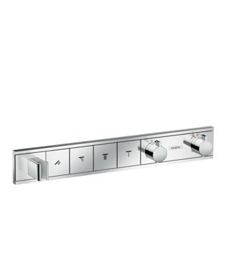 hansgrohe RainSelect afbouwdeel v. inbouw douchekraan thermostatisch m. douchehouder v. 4 functies 59.8x90cm chroom hansgrohe RainSelect afbouwdeel v. inbouw douchekraan thermostatisch m. douchehouder v. 4 functies 59.8x90cm chroom