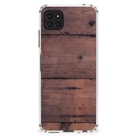 Samsung Galaxy A22 5G Stevig Telefoonhoesje Old Wood - thumbnail