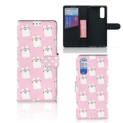 OPPO Find X2 Telefoonhoesje met Pasjes Sleeping Cats OPPO Find X2 Telefoonhoesje met Pasjes Sleeping Cats