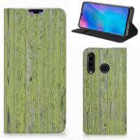 Huawei P30 Lite New Edition Book Wallet Case Green Wood