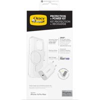 OtterBox Protection-Bundel voor iPhone 16 Pro Max; Symmetry Series Clear MagSafe Dunne Beschermende Hoes, Premium Glass-Screenprotector en EU 30W USB-C Snelle wandoplader