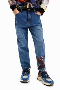 Spiderman geborduurde jeans - BLUE - 13/14