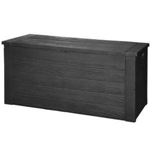 Tuinkussen opbergbox hout motief 120 cm   -