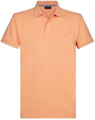 Profuomo Heren Poloshirt Zalmroze Garment Washed Slim Fit Profuomo Heren Poloshirt Zalmroze Garment Washed Slim Fit
