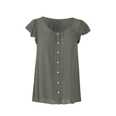 Paprika blouse met ruches kaki