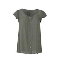 Paprika blouse met ruches kaki