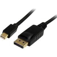 StarTech.com 3m Mini DisplayPort naar DisplayPort 1.2 Kabel - 4K x 2K UHD Mini DisplayPort naar DisplayPort Adapter Kabel - Mini DP naar DP Monitor Kabel - mDP naar DP Kabel - Zwart (MDP2DPMM3M)